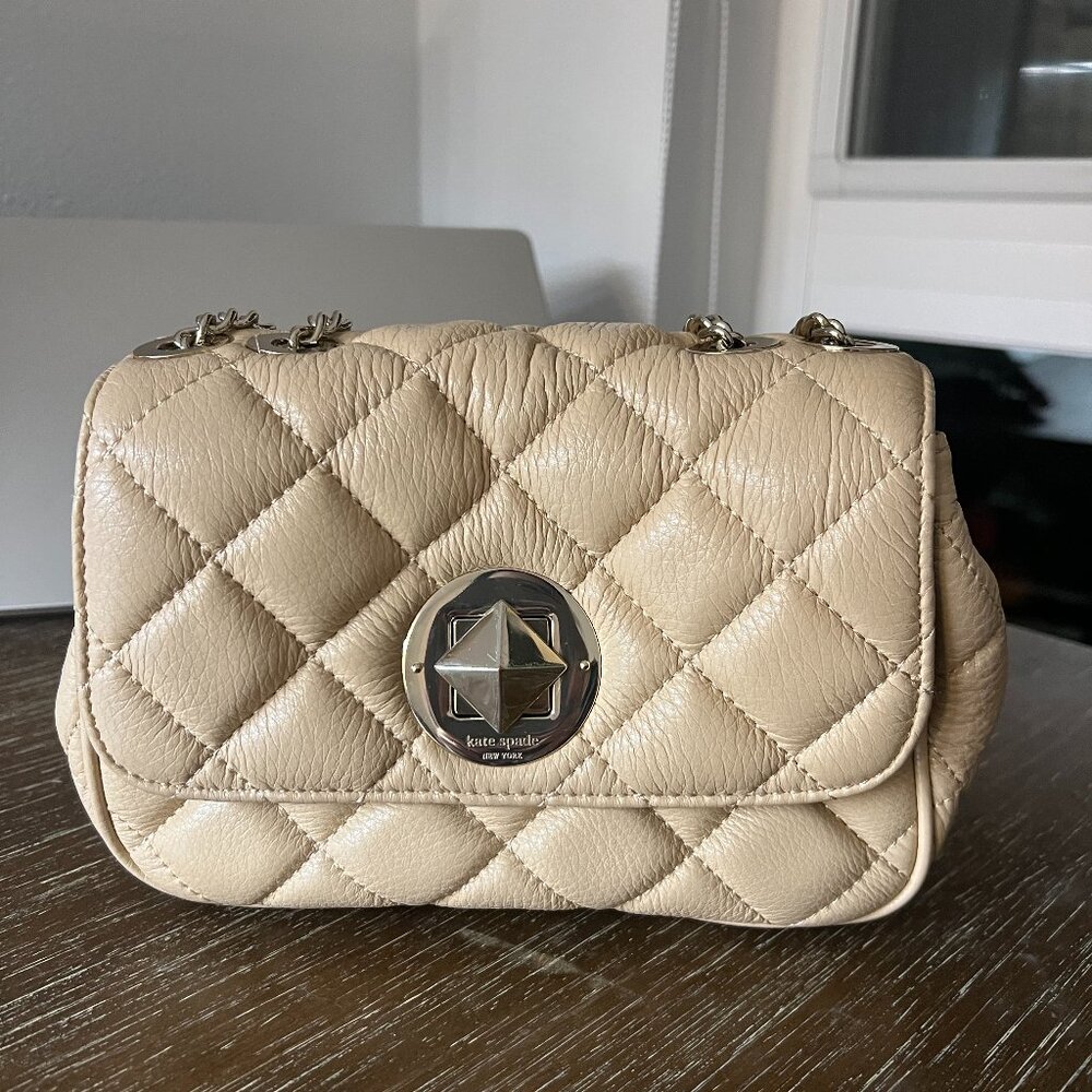 Kate Spade New York Gold Coast Christy Quilted Leather Shoulder Bag - Cashew